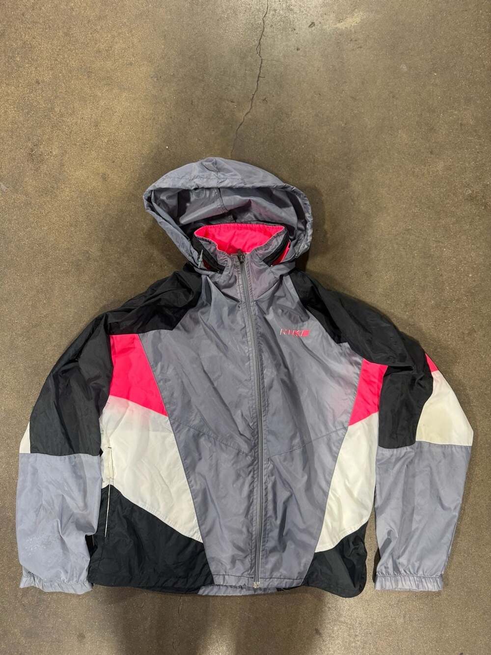 Vintage 90s Nike Colorblock Hooded Windbreaker Jacket